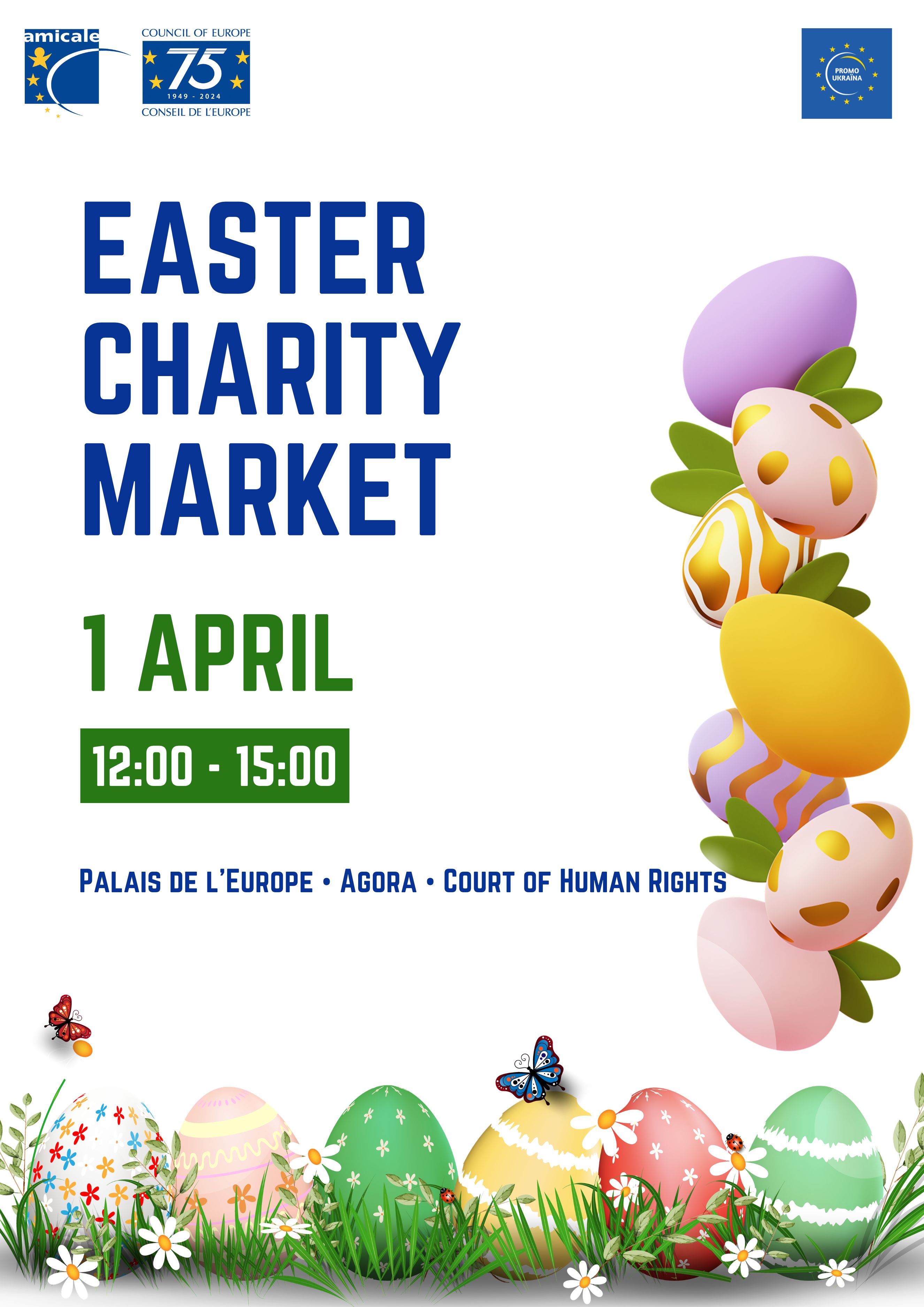 1 квітня -  Великодній ярмарок у приміщеннях Ради Європи