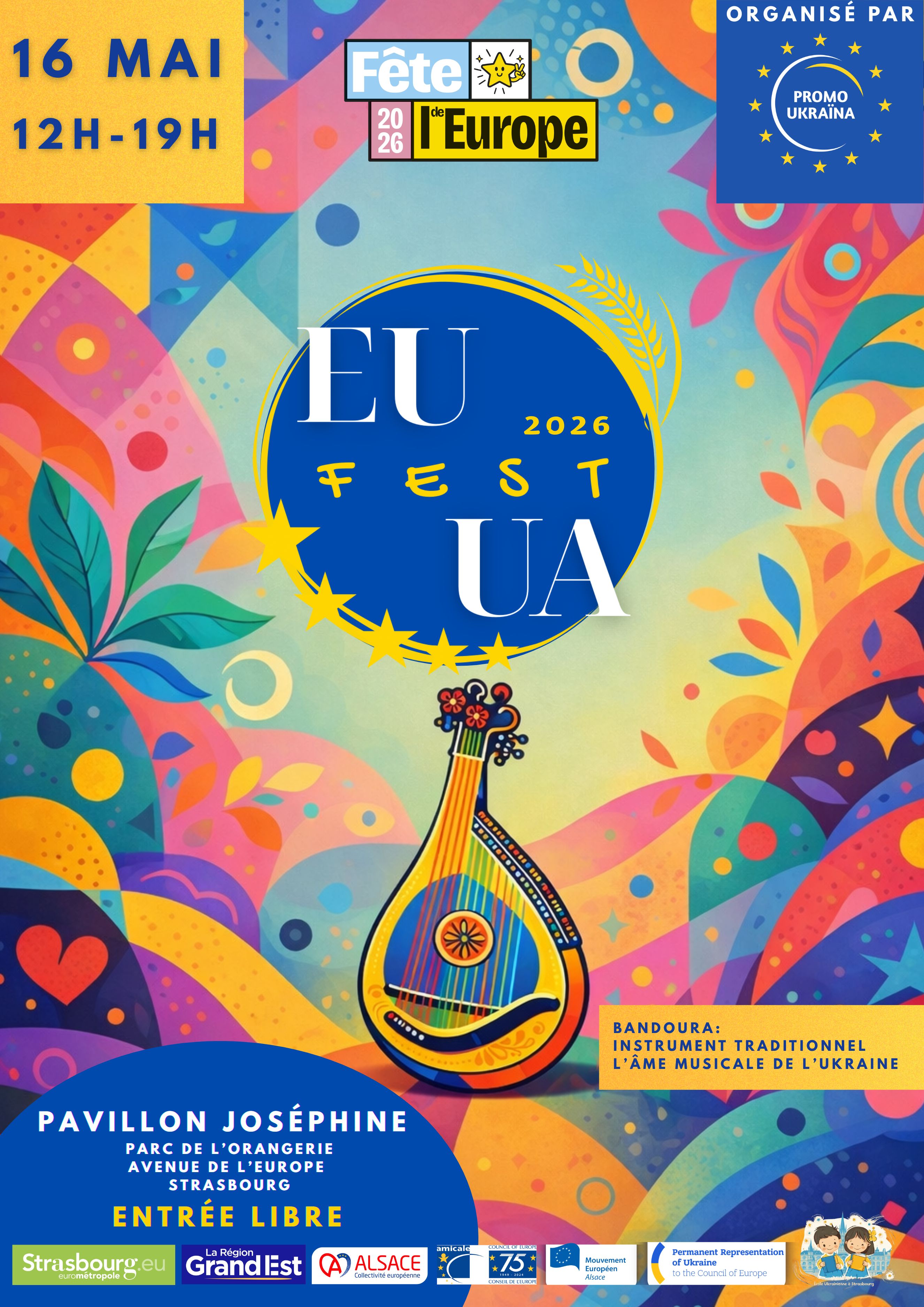 Запрошуємо 16 травня на EU-UA Fest 2026 у Страсбурзі: простір єдності, культури та сенсів